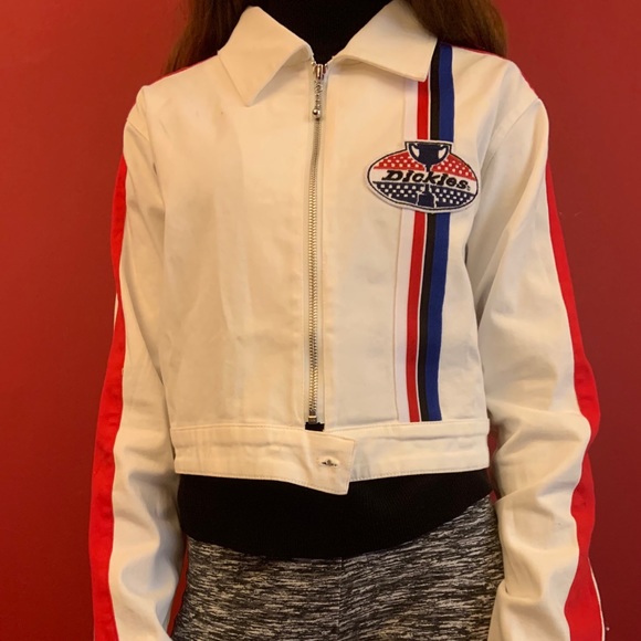 BRAND NEW, Dickies white denim racing jacket! - Picture 3 of 5